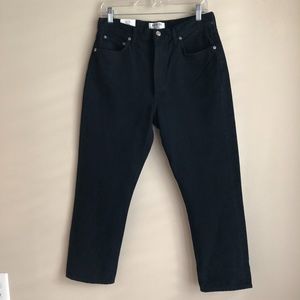Agolde Midnight Black Cropped Jeans